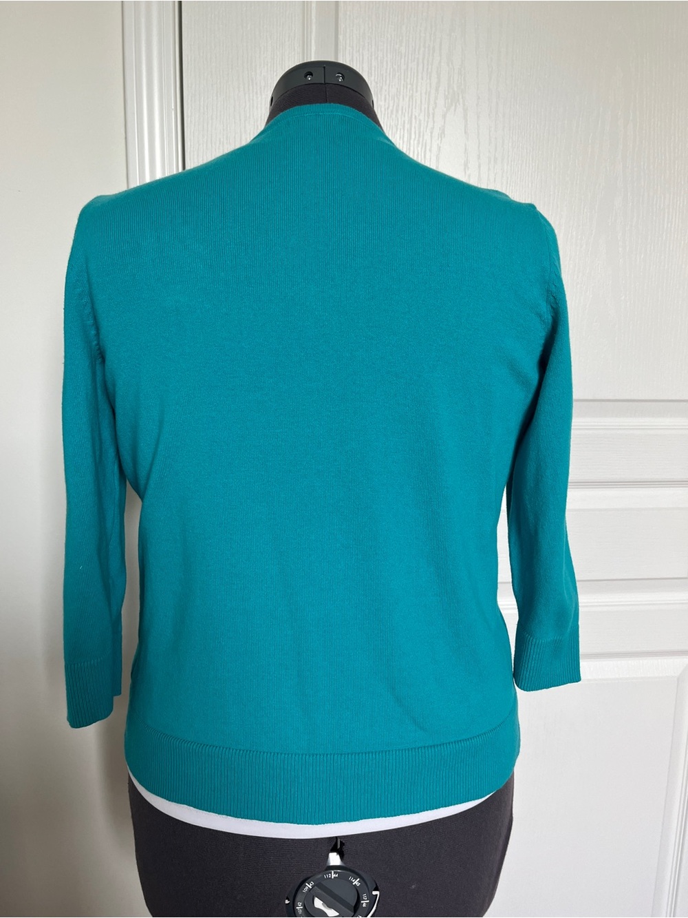croft & barrow Teal Lightweight Knit Cardigan - Picture 2 of 3